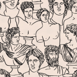 Introduce a quirky style to your space that’s truly unique with this Greek statue wallpaper, a cool line drawing design. Buy now with fast worldwide delivery!