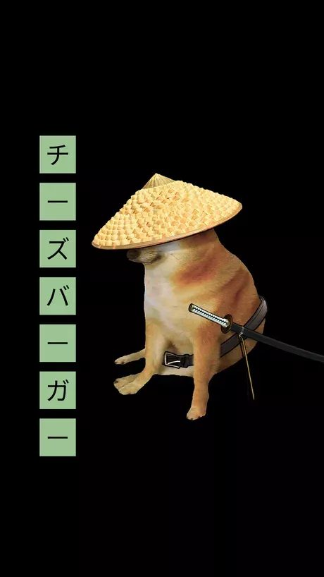 SAMURAI CHEEMS (1440x2560) - Wallpaper