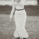 Sexy Square Neck Polka Dot Bodycon Dresses