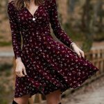 Type:Dresses Feature:Floral, Long Sleeve, V-Neck Material:Polyester Style:Casual/Fashion Color:Khaki, Wine_Red, Purple, Green, Navy_Blue Size:S, M, L, XL Please Note:All Dimensions Are Measured Manually With A Deviation Of 1 To 3cm.