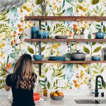 Boho Colorful Floral Wallpaper Natural-looking, Peel and Stick Smooth vinyl and Canvas films with a matte finish. Coverage: The design repeat is every 24 inches in width, and the height depends on your wall size. If your wall is larger than our standard size please contact us for a custom listing order. Peel and stick application method. Installation instructions are included with your product. EazzyWalls Self adhesive wallpaper printed using non-toxic, eco-friendly, odorless inks which are UL GREENGUARD GOLD Certified. No wall Damage. Easy ins