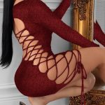Size: S,M,L,XL;Style:SexyType:BodyconMaterial:PolyesterNeckline:U-NeckSleeve Style:Long SleeveLength:MiniPattern Type:PlainDecoration:CutoutFit Type:SkinnyOccasion:PartyPackage Include:1* DressNote: There might be 2-3% difference according to manual