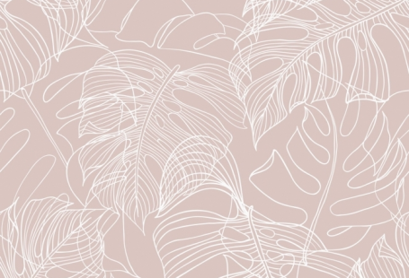 Monstera Leaf wallpaper in nude
