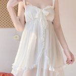 Feminine Lace Summer Sleepwear Dress Pajama Set (2-Piece)