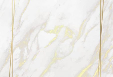 Golden frame on marble background