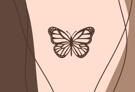 Brown Simple Butterfly Wallpaper for Iphone