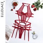 Brand Name: ELLOLACEOrigin: CN(Origin)Material: Polyester BlendsLingerie Type: SetSpecial Use: Exotic ApparelGender: WOMENPattern Type: SolidDecoration: Lace