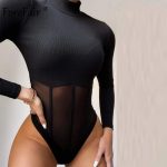 SPECIFICATIONSType: BodysuitsStyle: Sexy & ClubPattern Type: SolidOrigin: CN(Origin)Model Number: 57Material: PolyesterItem Type: Jumpsuits & RompersGender: WOMENFit Type: skinnyFabric Type: KnittedBrand Name: forefairAge: Ages 18-35 Years Old