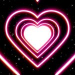 Love Heart Tunnel and Romantic Abstract Background