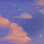 Cute Style Blue Starry Wallpaper Background