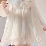 Feminine Lace Summer Sleepwear Dress Pajama Set