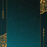 Golden Green Mandala Art Background With Border Invitation Card Wedding Islamic Arabic Floral Pattern Diwali