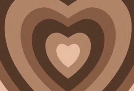 Fondo de pantalla corazones marrón