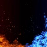 Free Motion Graphic Background 🔥 Fire & Ice Orange and Blue Flames Virtual Meeting Classroom