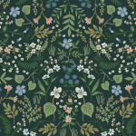 Overview Wildwood is a deliberately-placed pattern of wildflowers and greenery, creating a detailed, natural floral design, inspired by antique botanical drawings. This wallpaper is screen printed and comes in 27 inch rolls with a 25.25 inch repeat Measurements• Each roll is 27
