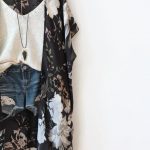 Kimono, FREE BIRD, Robe-Style Boho Kimono mit floralen Mustern, Cover-up, Strandmode, Boho, Tuch, Wickeltuch, Sommer, Boho, Braut, Kimono