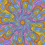 Premium Vector | Psychedelic groovy background