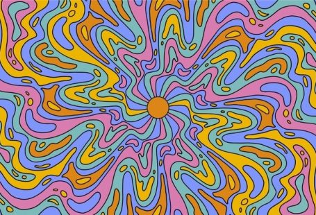 Premium Vector | Psychedelic groovy background