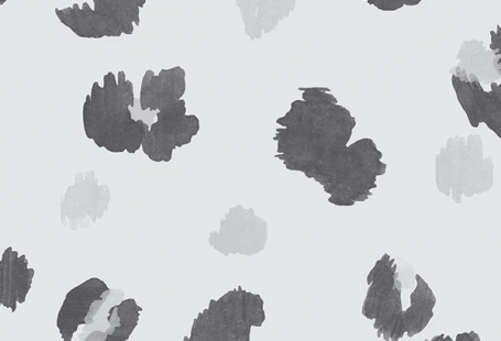 Grey Painted Leopard Wallpaper R6454