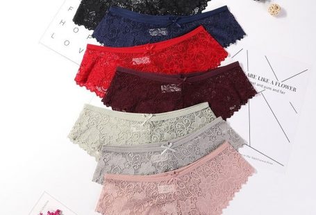 3 Pcs Panties for Transparent Sexy Lace Breathable Soft Lingerie Female Briefs Panty Sexy Underwear - grey beige green / L