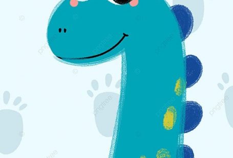 Mobile Wallpaper With A Very Beautiful Turquoise Green Dinosaur Picture Background