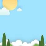 Paper Cut Wind And Mountain Background