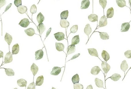 Rhian Removable Green Leaves on White Background 6.25' L x 25" W Peel and Stick Wallpaper Roll