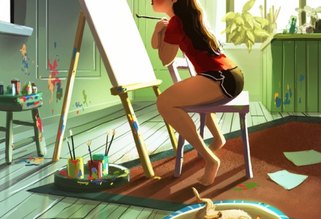 Scary Blank Canvas, an art print by Yaoyao Ma Van As