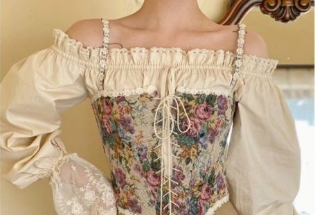 Victorian vintage Fashion Corset Top Floral Embroidery cottagecore y2k Renaissance Bustier Corset top