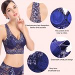 Women's Seamless Sports Lace Bra - claret / 3XL