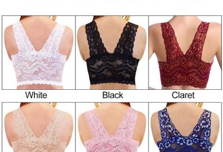 Women's Seamless Sports Lace Bra - white+skin+black / L