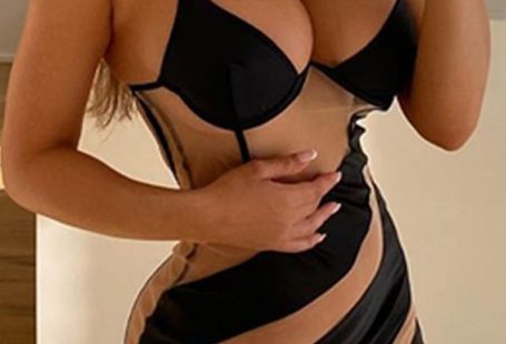 Sexy Solid Split Joint See-through Asymmetrical Spaghetti Strap One Step Skirt Dresses - Black / S