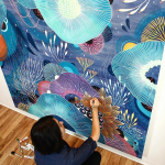 Artist Paints Imaginary Ecosystems Bursting With Colorful Flora and Fauna