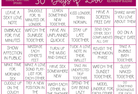 30 Days of Love Challenge - Free Printable for Couples