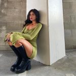 Flare Long Sleeve Sexy Party Bodycon Woman Dress 2022 Spring Summer V Neck Puff Sleeve Elegant Robe Women's Dresses - Flare Orange / M