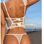 French Lingerie Sexy Women's Underwear Set Push Up Brassiere Lace Transparent Bra Panty Sets Wedding White Thin Underwear - white / M (34or75ABC) / CN