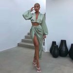 Vacation Outfits 2 Piece Set - Peach / XL