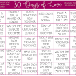 30 Days of Love Challenge - Free Printable for Couples