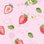 Pink Fruit Strawberry Seamless Background