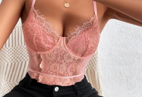 Contrast Mesh Eyelash Lace Cami Bodysuit