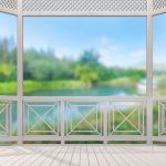 Premium Photo | Balcony and terrace of blur nature background