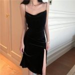 swiftlydeal Long sexy back dress with spaghetti straps