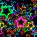 Free Zoom Video Background Neon Bright Rainbow Flashing Stars Virtual Meeting Classroom