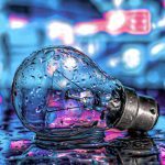 1080x2160 Bulb, drops, neon wallpaper