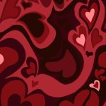red hhearts aesthetic