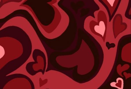 red hhearts aesthetic