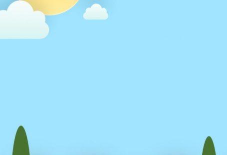 Paper Cut Wind And Mountain Background