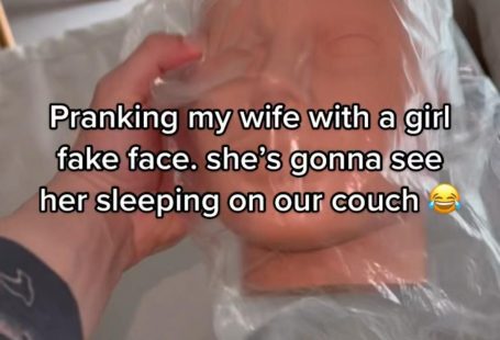 Pranking my wife with a girl fake face. Couple prank, couple, relationship goals, funny videos,viral