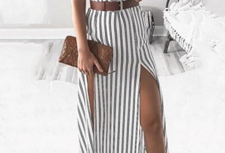 sexy v-neck striped split-side maxi dresses🔥30% OFF USE CODE 30PIN🔥
