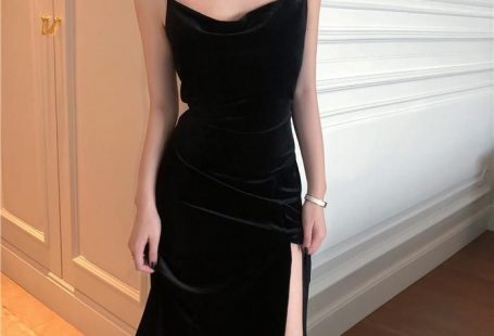 【预订款Final Sale】丝绒鱼尾开叉吊带裙